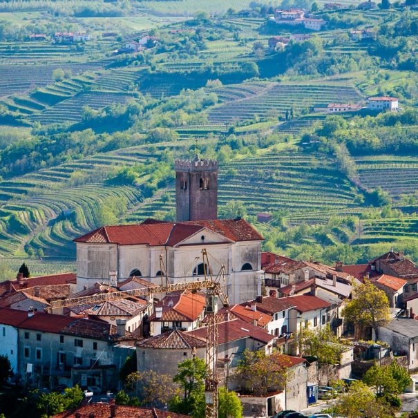 Village of Smartno in Goriska Brda wine hills, Slovenia