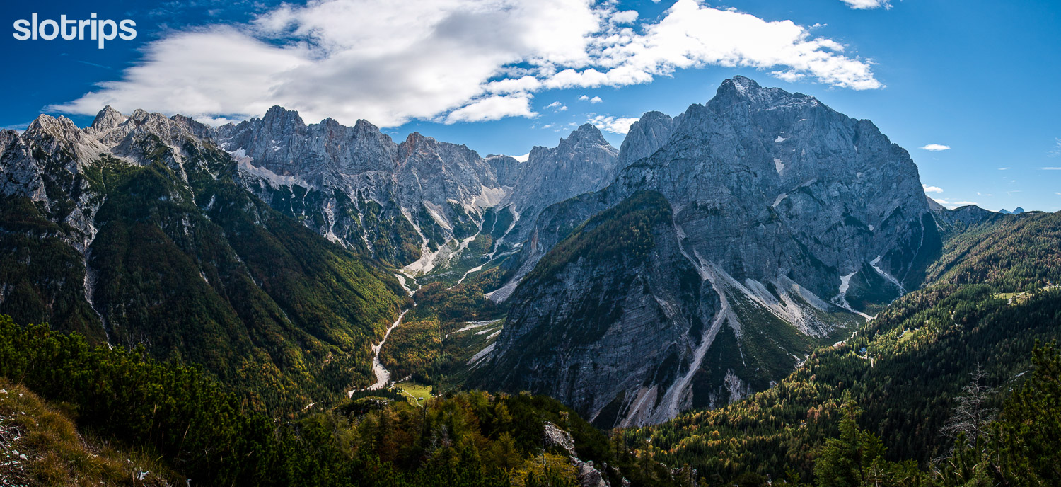 Spectacular views along the Alpe-Adria walking trail in Slovenia