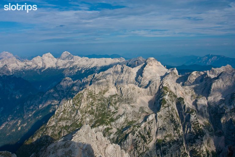 View from the summit of Triglav in Slovenia