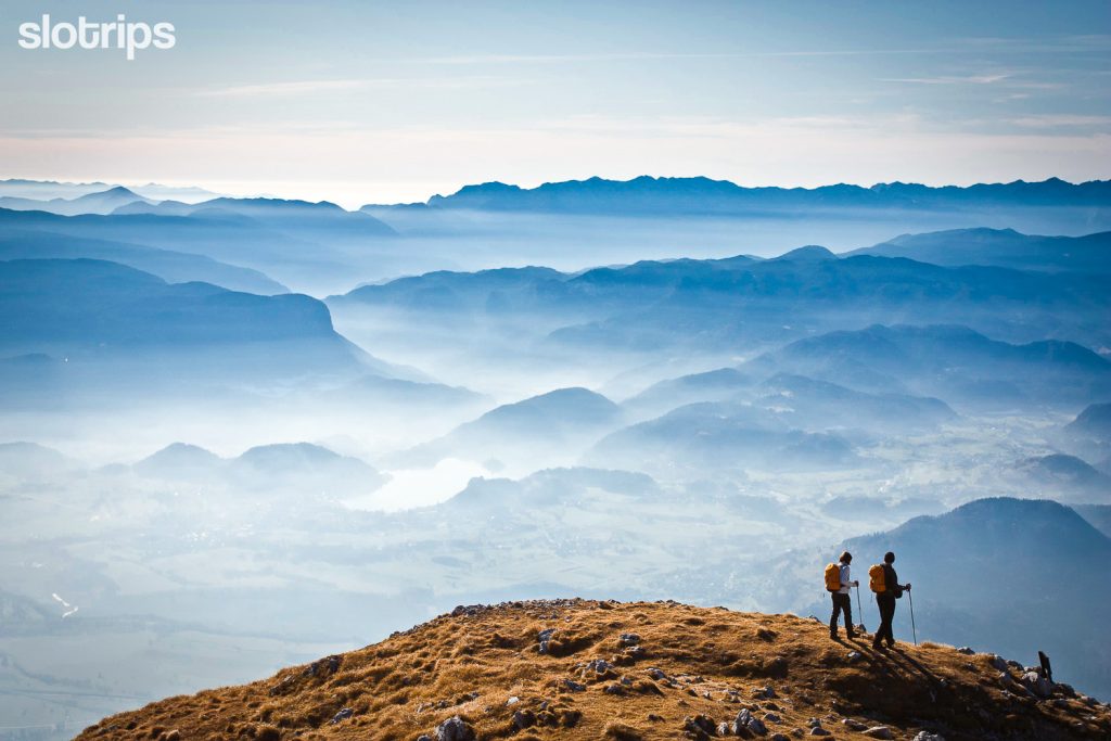 Walking on Mt. Stol above Lake Bled, Slovenia