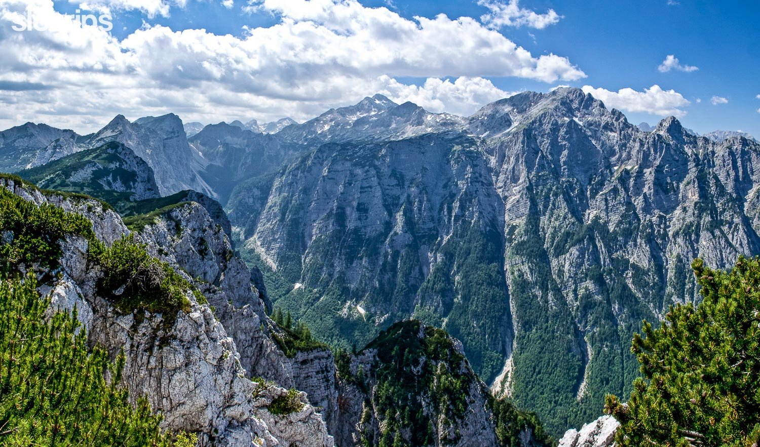 View of Triglav and the central Julian Alps, Slovenia