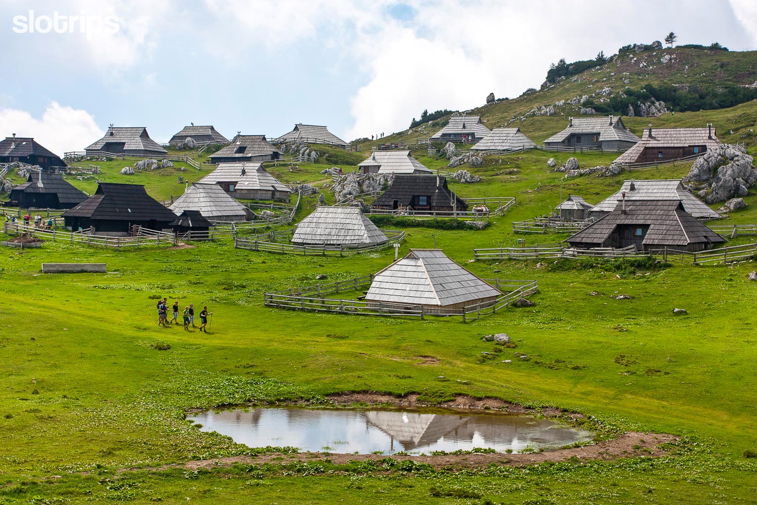 Walking on Velika Planina in Slovenia