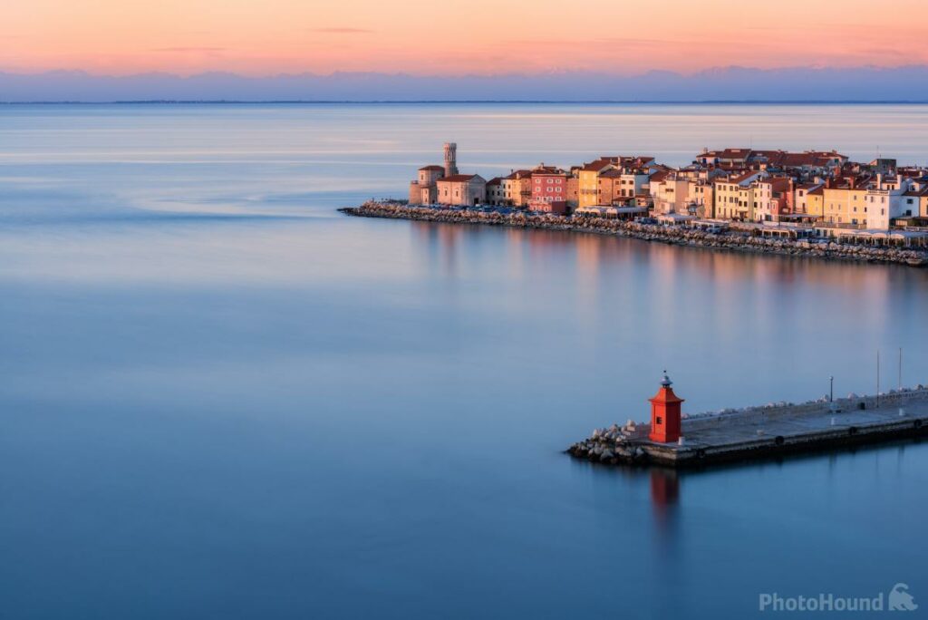 Piran town in the evening