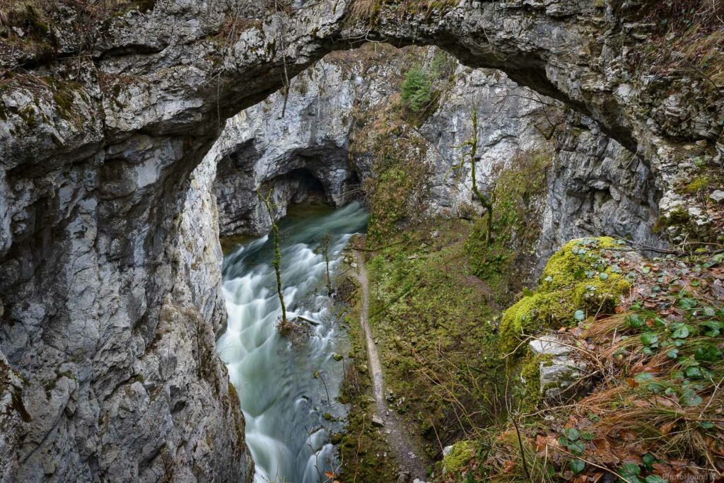 Small natural bridge at Rakov Skocjan, Slovenia
