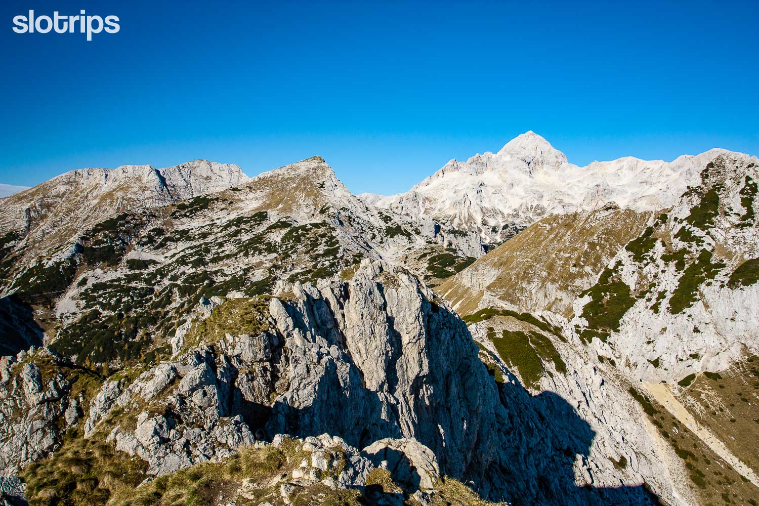 Views of Mt. Triglav from Visevnik, Julian Alps